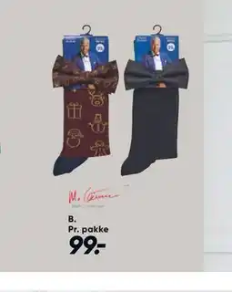 Bilka Mads Christensen strømper og butterfly, DKK 99 tilbud