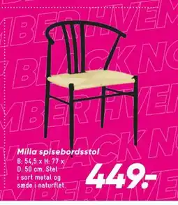 Bilka Milla spisebordsstol, DKK 449 tilbud