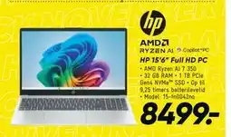 Bilka HP 15’6” Full HD PC, DKK 8499 tilbud