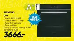 Bilka Ovn, DKK 3666 tilbud