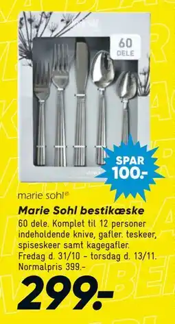 Bilka Marie Sohl bestikæske, DKK 299 tilbud