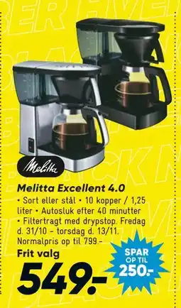Bilka Melitta Excellent 4.0, DKK 549 tilbud