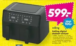 Bilka Salling digital dobbelt airfryer, DKK 599 tilbud