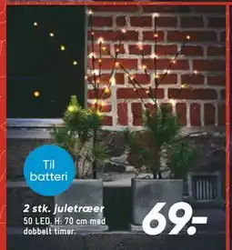 Bilka 2 stk. juletræer, DKK 69 tilbud