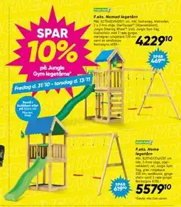 Bilka SPAR 10% på Jungle Gym legetårne tilbud