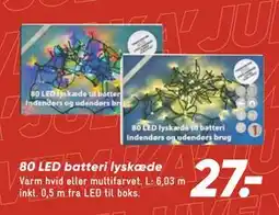 Bilka 80 LED batteri lyskæde, DKK 27 tilbud