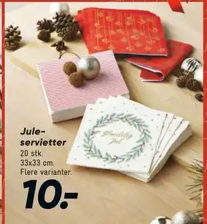 Bilka Juleservietter, DKK 10 tilbud