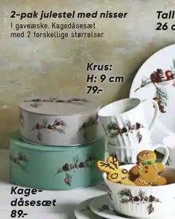 Bilka 2 pak julestel med nisser, DKK 79 tilbud