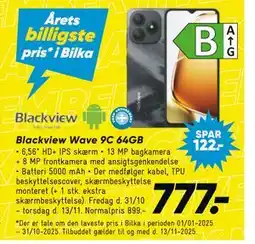 Bilka Blackview Wave 9C 64GB, DKK 777 tilbud