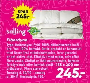 Bilka Fiberdyne, DKK 245 tilbud