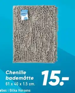 Bilka Chenille bademåtte, DKK 15 tilbud