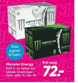 Bilka Monster Energy, DKK 72 tilbud