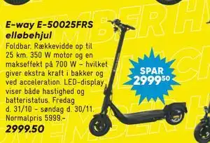 Bilka E-way E-50025FRS elløbehjul, DKK 2999.5 tilbud