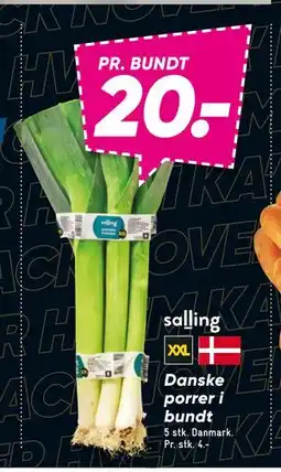 Bilka Danske porrer i bundt, DKK 20 tilbud