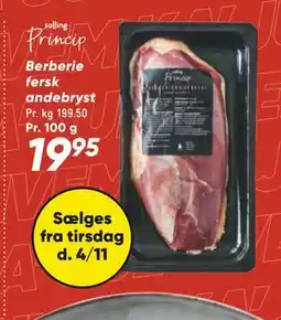 Bilka Berberie fersk andebryst, DKK 19.95 tilbud