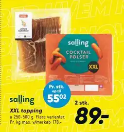 Bilka XXL topping, DKK 89 tilbud