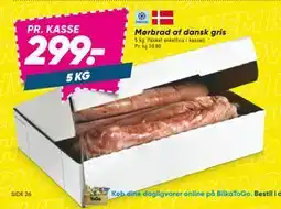 Bilka Mørbrad af dansk gris, DKK 299 tilbud