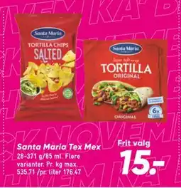 Bilka Santa Maria Tex Mex, DKK 15 tilbud