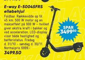 Bilka E-way E-50045FRS elløbehjul, DKK 3499.5 tilbud