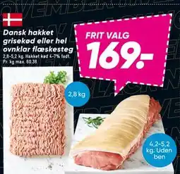 Bilka Dansk hakket grisekød eller hel ovnklar flæskesteg, DKK 169 tilbud
