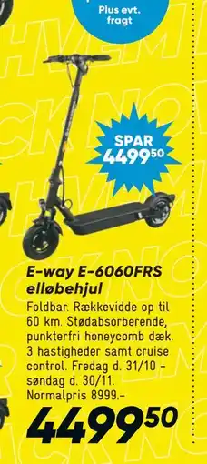Bilka E-way E-6060FRS elløbehjul, DKK 4499.5 tilbud