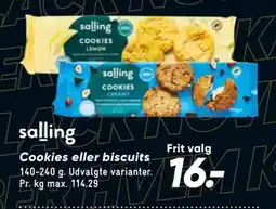 Bilka Cookies eller biscuits, DKK 16 tilbud
