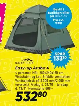 Bilka Easy-up Aruba 4, DKK 532.8 tilbud