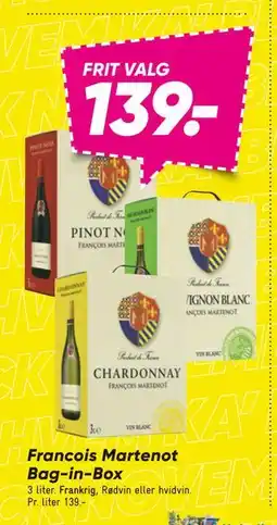 Bilka Francois Martenot Bag-in-Box, DKK 139 tilbud
