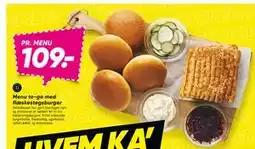Bilka Menu to-go med flæskestegsburger, DKK 109 tilbud