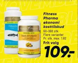 Bilka Fitness Pharma økonomi kosttilskud, DKK 109 tilbud