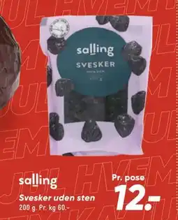 Bilka Svesker uden sten, DKK 12 tilbud