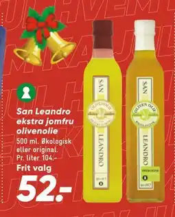 Bilka San Leandro ekstra jomfru olivenolie, DKK 52 tilbud