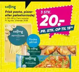 Bilka Frisk pasta, pizza- eller pølsehornsdej, DKK 20 tilbud