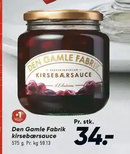 Bilka Den Gamle Fabrik kirsebærsauce, DKK 34 tilbud