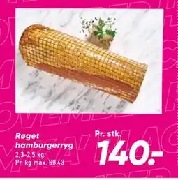 Bilka Røget hamburgerryg, DKK 140 tilbud