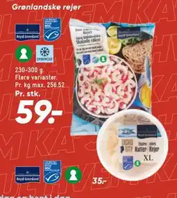 Bilka Grønlandske rejer, DKK 59 tilbud