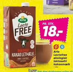 Bilka Arla Lactofree økologisk laktosefri kakaomælk, DKK 18 tilbud