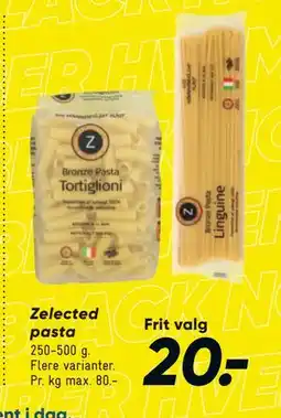 Bilka Zelected pasta, DKK 20 tilbud
