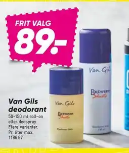 Bilka Van Gils deodorant, DKK 89 tilbud