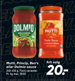 Bilka Mutti, Princip, Ben’s eller Dolmio sauce, DKK 20 tilbud