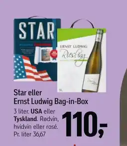 Føtex Star eller Ernst Ludwig Bag-in-Box, DKK 110 tilbud