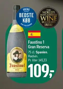 Føtex Faustino 1 Gran Reserva, DKK 109 tilbud