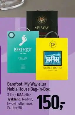 Føtex Barefoot, My Way eller Noble House Bag-in-Box, DKK 150 tilbud