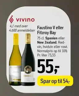 Føtex Faustino V eller Fitzroy Bay, DKK 55 tilbud