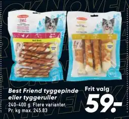 Bilka Best Friend tyggepinde eller tyggeruller, DKK 59 tilbud