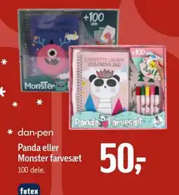 Føtex Panda eller Monster farvesæt, DKK 50 tilbud