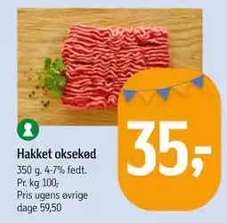 Føtex Hakket oksekød, DKK 35 tilbud