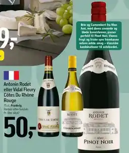 Føtex Antonin Rodet eller Vidal Fleury Cötes Du Rhône Rouge, DKK 50 tilbud