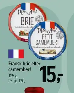 Føtex Fransk brie eller camembert, DKK 15 tilbud