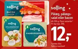 Føtex Pålæg, pålægssalat eller bacon, DKK 12 tilbud
